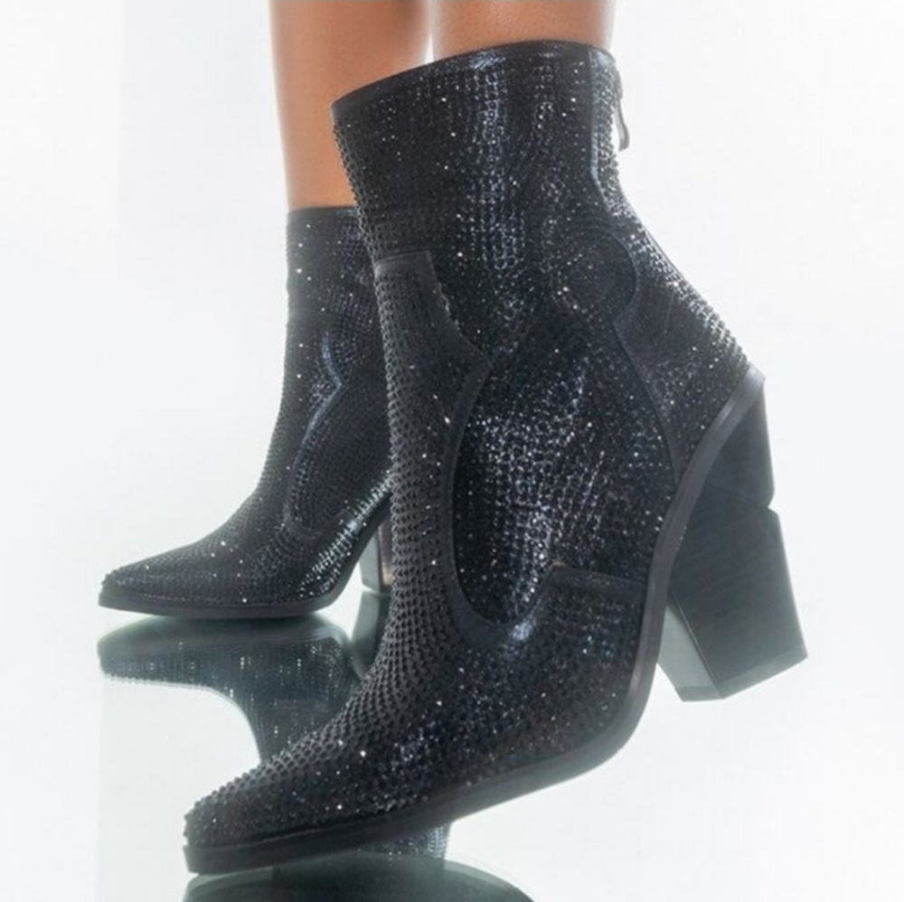 Azalea Wang Stars Collide Soulard Bling Western Cowboy Boots